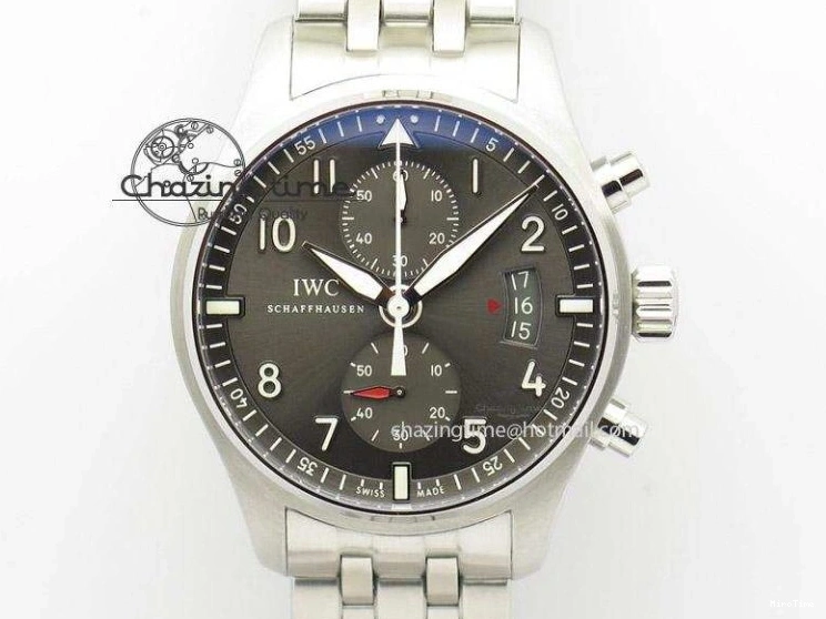 MIROTIME 0415 WaterResistant Da Vinci IW356601 SS MKF 1:1 Best Edition White Dial On Black Leather Strap A 7232